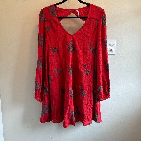 Free People - Embroidered Austin Mini Dress; Size S - Picture 2 of 7